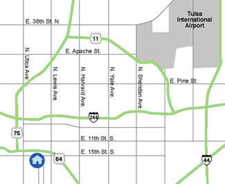directions from Tulsa International Airport